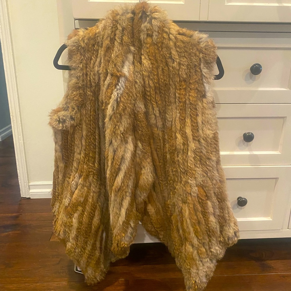 Alec Milano real rabbit fur vest